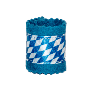 "Original Münchner Bierbandl" by ALINA SPIEGEL - schlicht, Petrol, breite weissblaue Rautenborte