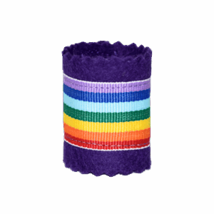 "Original Münchner Bierbandl" by ALINA SPIEGEL - schlicht, lila, regenbogenfarbe Borte - LGBTQ