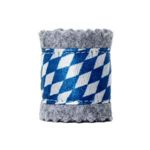 "Original Münchner Bierbandl" by ALINA SPIEGEL - schlicht, grau, weiss-blaue Borte